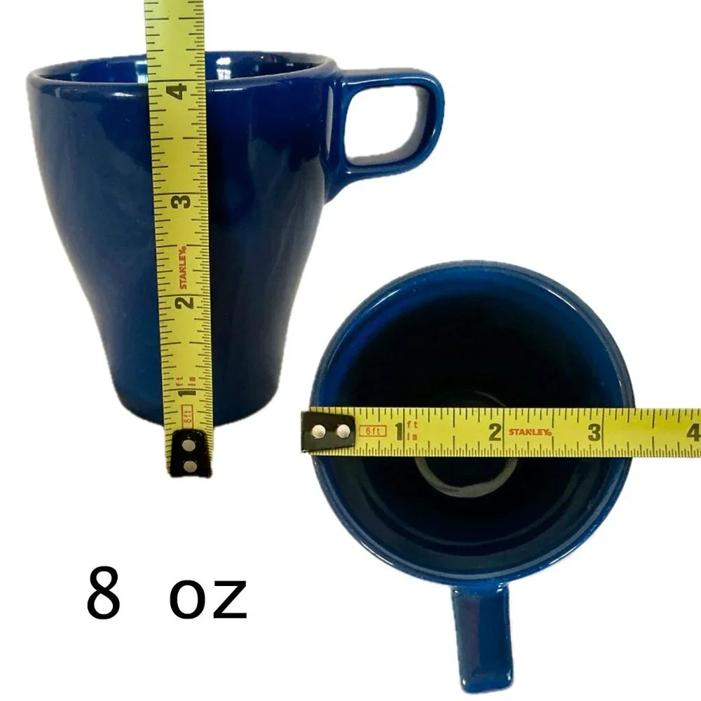 GUC IKEA FARGRIK Lot of 5 #14667 Cobalt Blue Stoneware Coffee Tea Cups Mugs